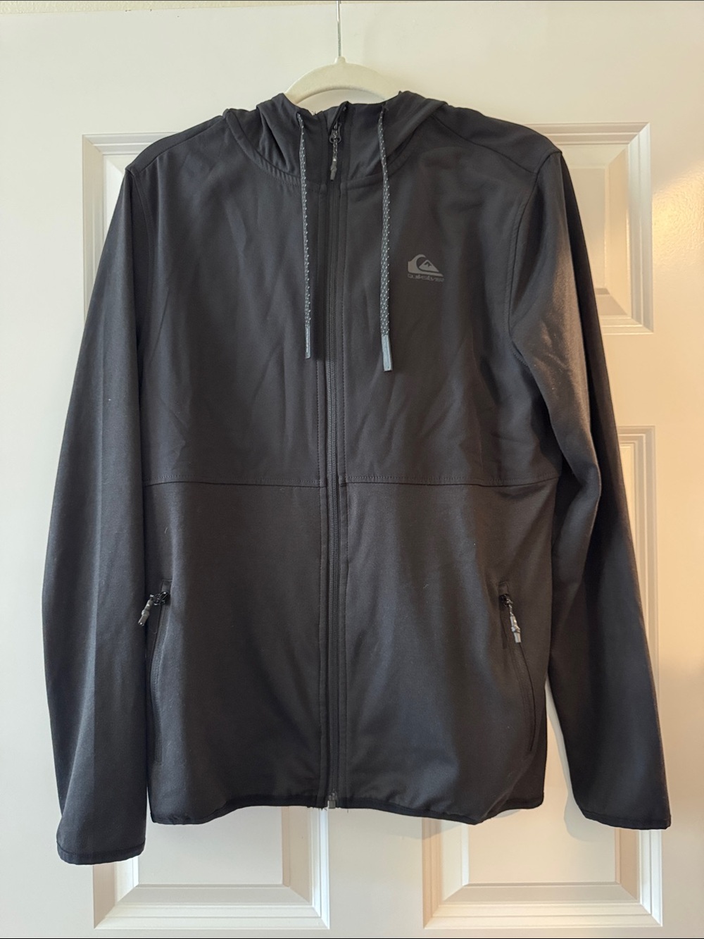 Quiksilver Men’s Black Lightweight Full-Zip Hoodie Jacket